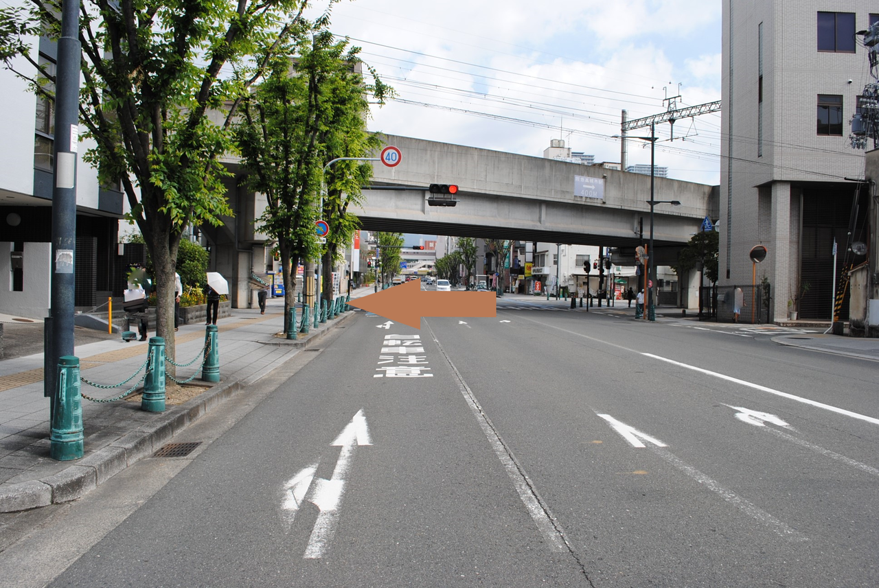 高槻　橋本鍼灸整骨院　アクセス　高槻市役所からお越しの場合