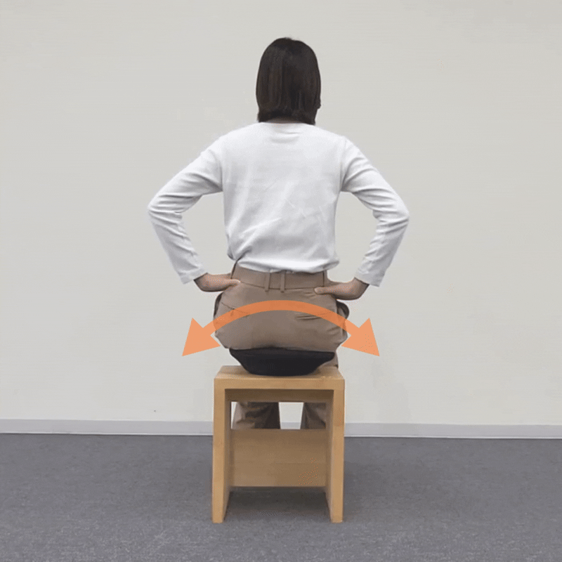 体幹トレーニング　座位　左右