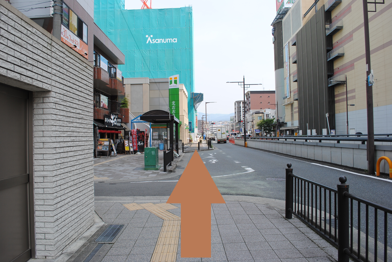 高槻　JR高槻駅西口改札から　橋本鍼灸整骨院　アクセス