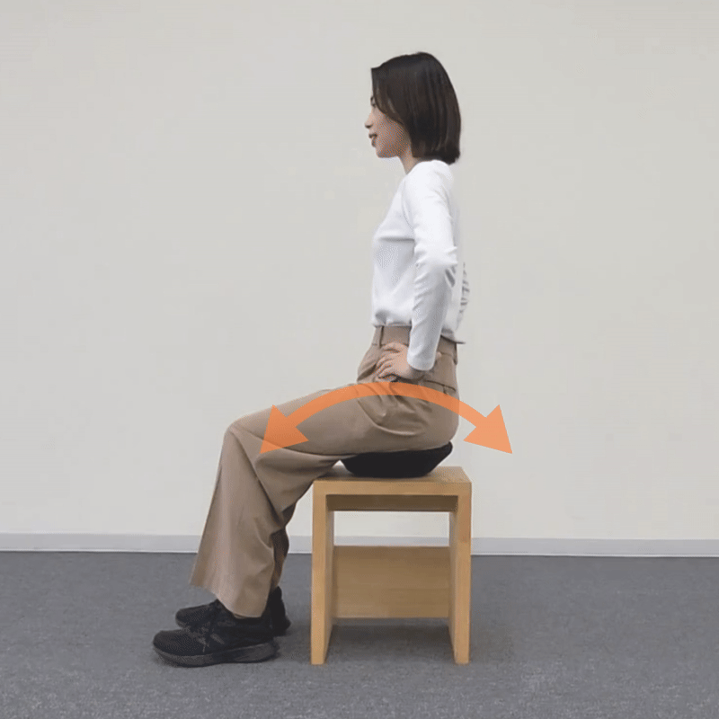 体幹トレーニング　座位　前後